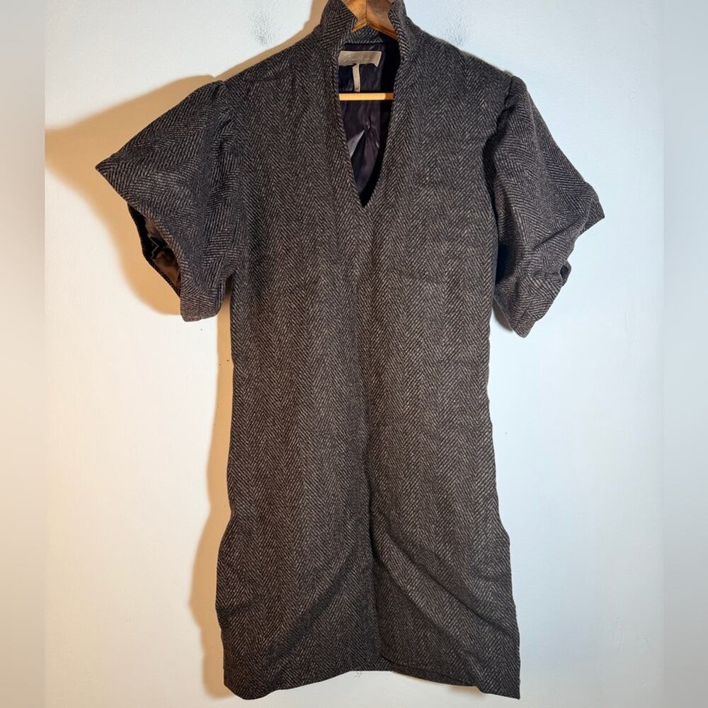 Max Azria Runway Collection Tweed Blend Short Sleeve Dress
